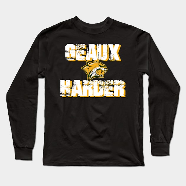 Geaux Harder Wildcats Long Sleeve T-Shirt by Gsweathers